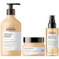 Shampoo 500ml + Mascarilla + Sérum LOreal Absolut Repair